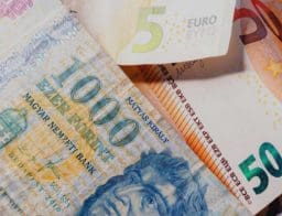megtakarítás euróban: ezer forintos magyar bankjegy és eurós bankjegyek